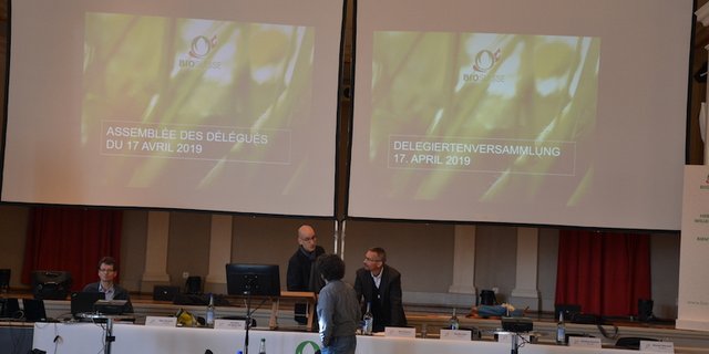 Die Beleuchtung des Saals motivierte einen Anwesenden, zu einem Votum: Jeder sei in seinem nachhaltigen Handeln gefordert und man habe in anderen Jahren jeweils das Tageslicht hereingelassen, statt an der DV die Vorhänge zu ziehen und dafür die Lampen einzuschalten. (Bild jsc)