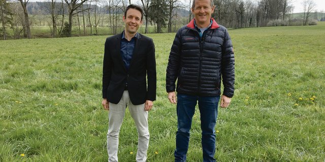 Verwaltungsratspräsident Alexander Fust (links) mit Richard Bucheli, Vorsitzender der Geschäftsleitung.   (Bild Profera)