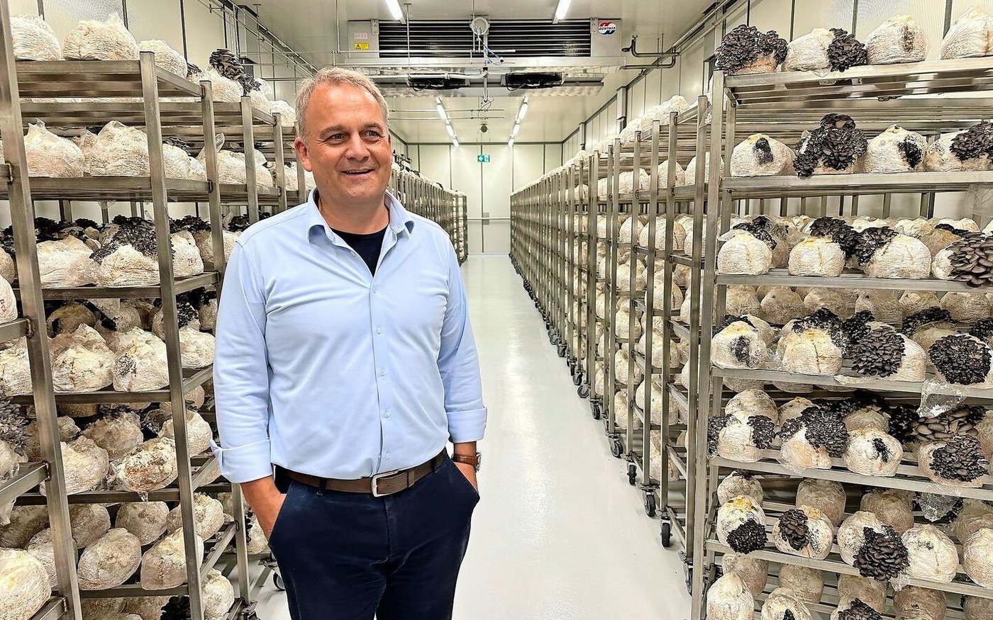Christian Fanger, Geschäftsführer Kernser Edelpilz GmbH, erklärt die Produktion der Substrate und Pilze. Der Betrieb feiert das 30-Jahr-Jubiläum. 