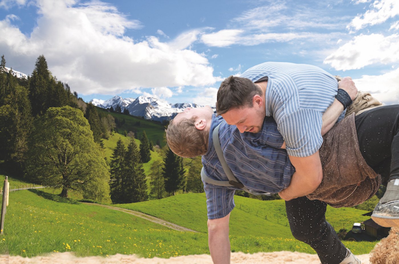 In der Heimat des ehemaligen Schwingerkönigs Kilian Wenger gibt es einen Schwingerweg. (Bild, zusammengesetzt Rolf Eicher / Christian Germann)