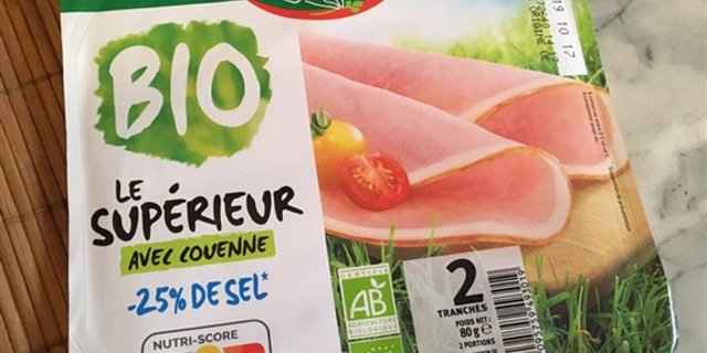 Der Lebensmittelgigant Danone hat seine Version einer Lebensmittel-Ampel namens «Nutri-Score» bereits umgesetzt: Dieser Schinken ist zwar Bio, erhält aus ernährungstechnischer Sicht aber trotzdem nur ein C. (Bild Foodaktuell) 