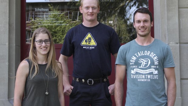 Beste Pflanzenkenntnisse bewiesen Manuela Bühler, Markus Fankhauser (Meister) und Fabian Loosli (v.l.n.r.). (Bild Inforama)