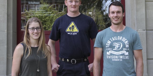 Beste Pflanzenkenntnisse bewiesen Manuela Bühler, Markus Fankhauser (Meister) und Fabian Loosli (v.l.n.r.). (Bild Inforama)