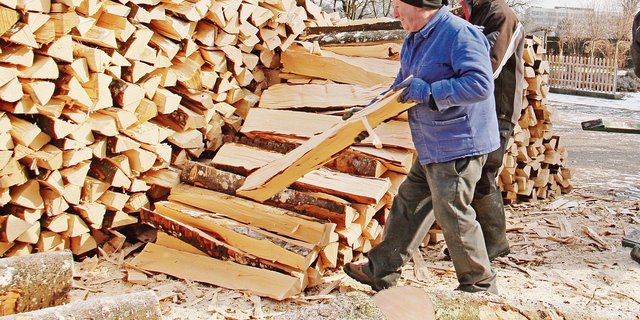 Brennholzspälten rüsten kann sich im Aargau wieder lohnen. Der Kanton will neu ab 2021 auch Stückholzheizungen fördern. (Symbolbild BVA)