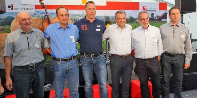 Hans Burger, Christian Burger, Matthias Sempach, Joos Sutter, Alexander Tschäppät und Mathias Gerber (v.l.). (Bilder mr)