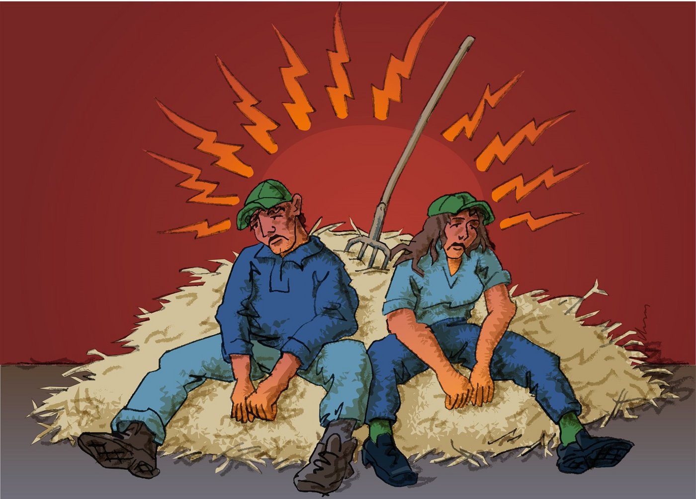 Landwirte sind tendenziell häufiger von Burnout betroffen als die übrige Bevölkerung, zeigte eine Studie von Agroscope und der ZHAW. (Bild Agroscope)