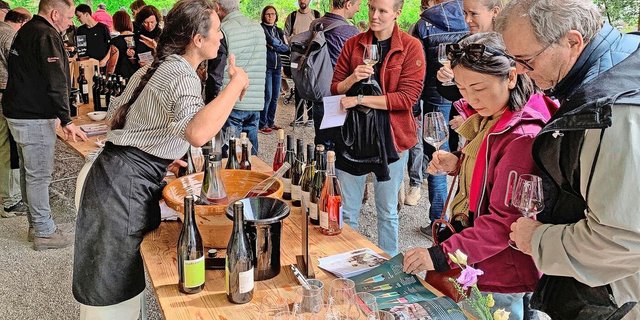 Weinbaubetriebe luden letztes Wochenende zu Präsentation und Degustation, so auch das Bio-Weingut Sitenrain in Meggen. 