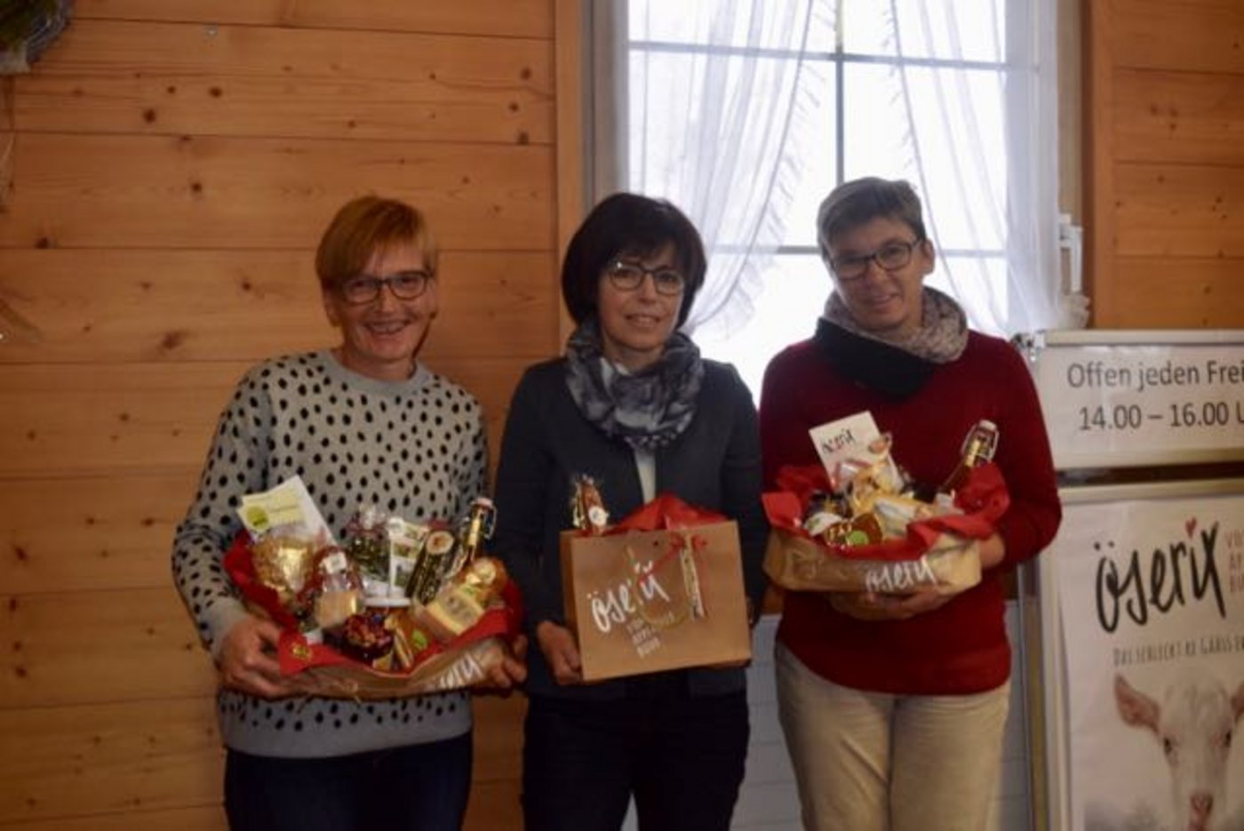 Theres Durrer, Sandra Manser und Rösi Räss (v. l.) sind die Erfinderinnen von Öserix. Das Bild stammt aus dem Jahr 2017. (Bilder Stefanie Giger)