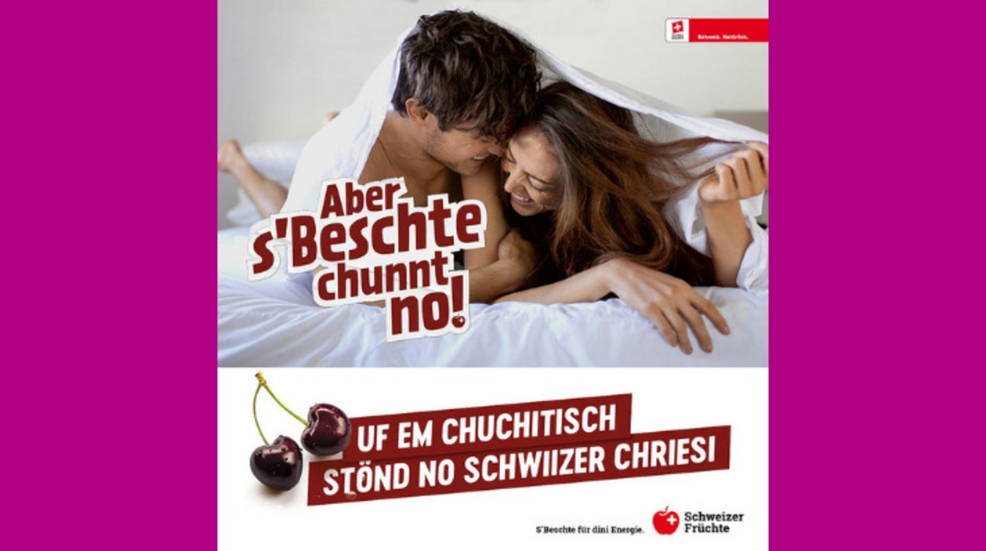 Die neue Werbekampagne verleihe Schweizer Früchten und Apfelsaft ein ganz neues Gesicht, findet der SOV. (Bilder SOV)