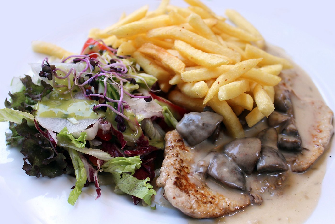 Der Anteil Menüs aus tiergrecht produziertem Fleisch in Mensen und Kantinen sei «bedenklich tief», so der STS. (Bild fotosforyou_rk / Pixabay)