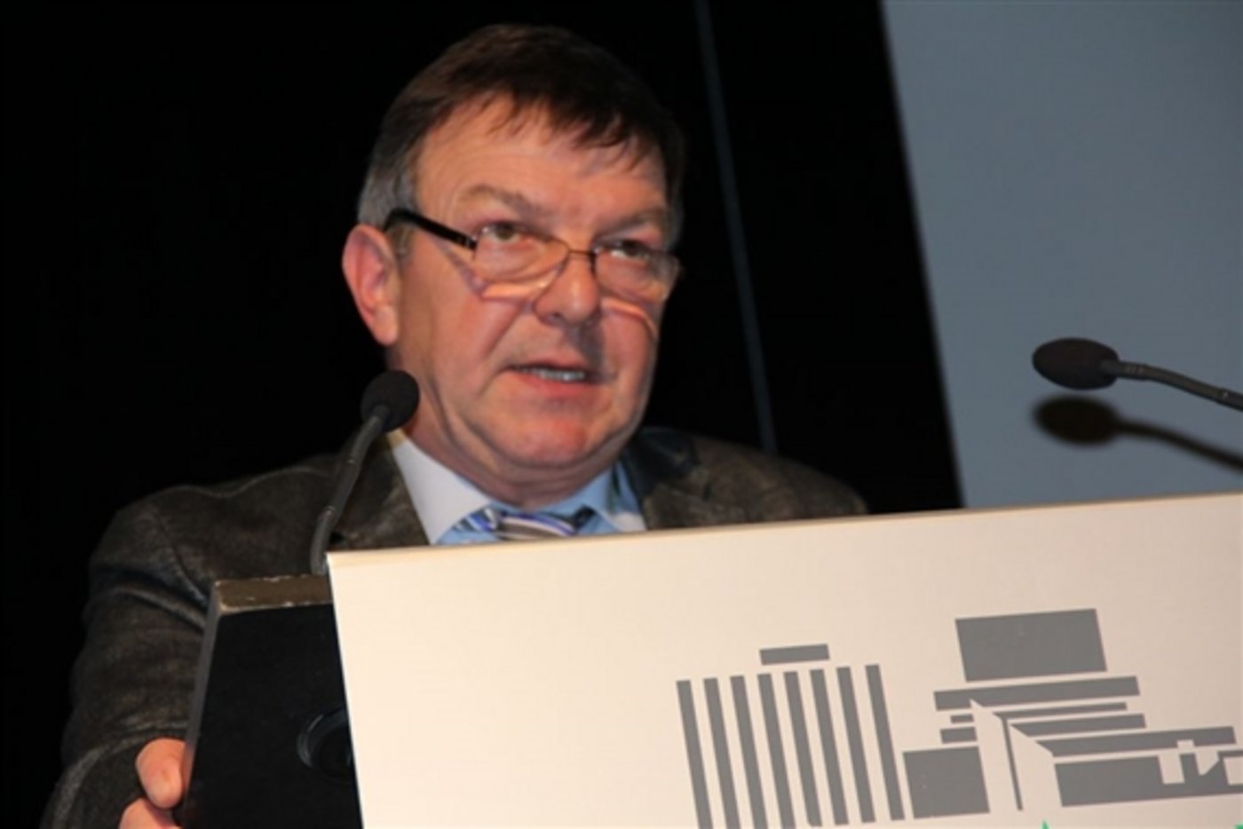 Ruedi Schnyder bei der Generalversammlung der Thurgauer Milchproduzenten. (Bild Christian Weber)