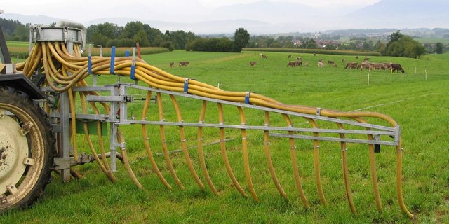 Rund 40 Prozent der Gülle in den Zentralschweizer Kantonen wird heute mit dem Schleppschlauch ausgebracht. (Archivbild BauZ)