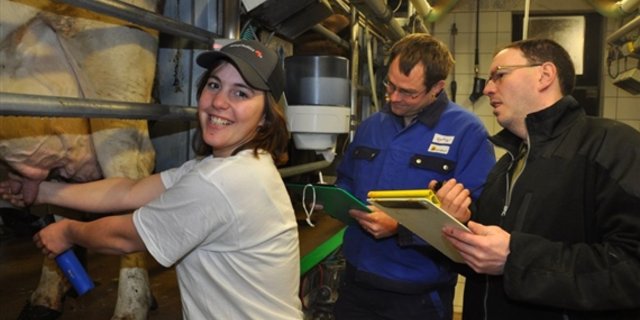  Franziska Duss gewann zweimal den Melkwettbewerb. (Bild zVg) 