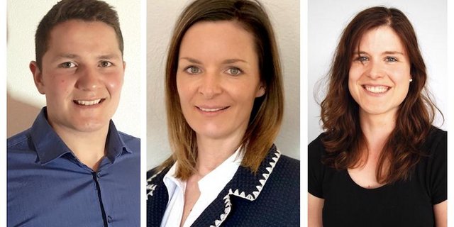 Ueli Lehmann, Gaby Mummenthaler und Martina Iseli (v. l. n. r.) übernehmen beim Berner Bauernverband künftig neue Aufgaben. (Bilder zVg)