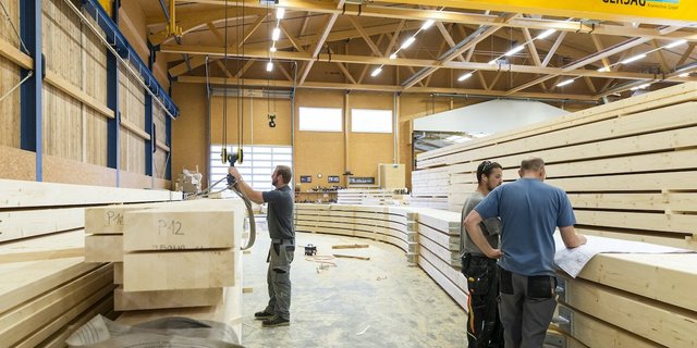 Verarbeitetes Holz für den Bau ist sehr gefragt. Der Inlandanteil ist aber sehr gering.  (Bild Lignum)