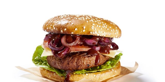 Der Burger wird in der Schweiz produziert. (Bild Hilcona)