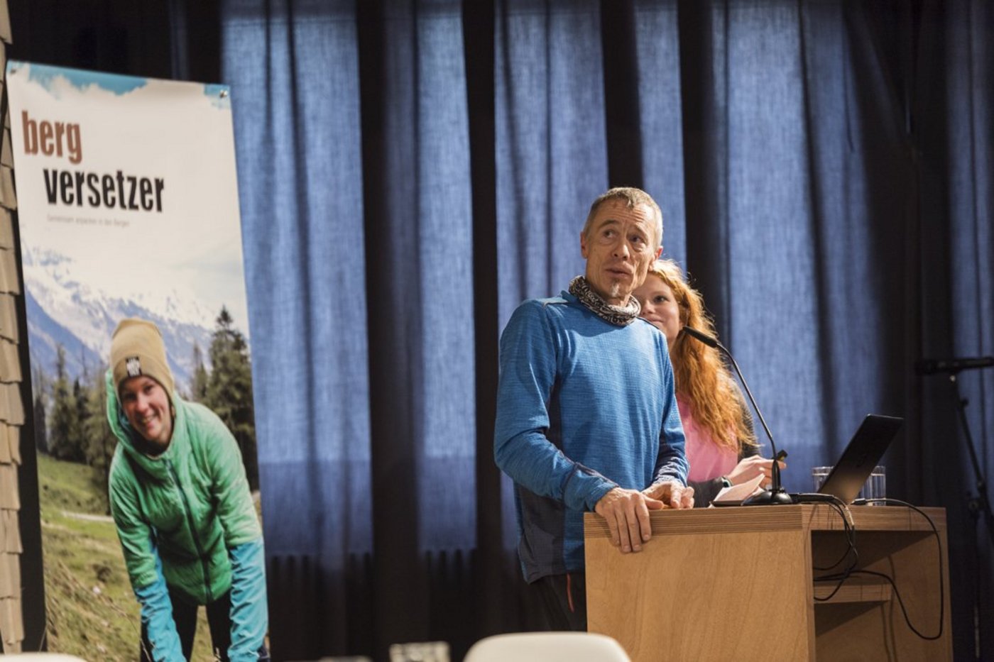 Werner Bleisch stellte am Jubiläumsanlass sein Projekt mit den Packziegen vor. (Bild David Schweizer)