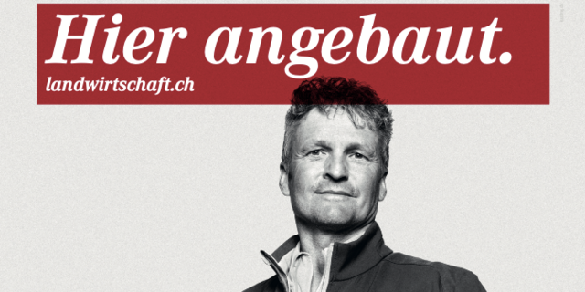 Heuer ist Hans Nef mit Äpfeln auf den Plakaten zu sehen. Das Sujet ist aber bereits 2019 entstanden.