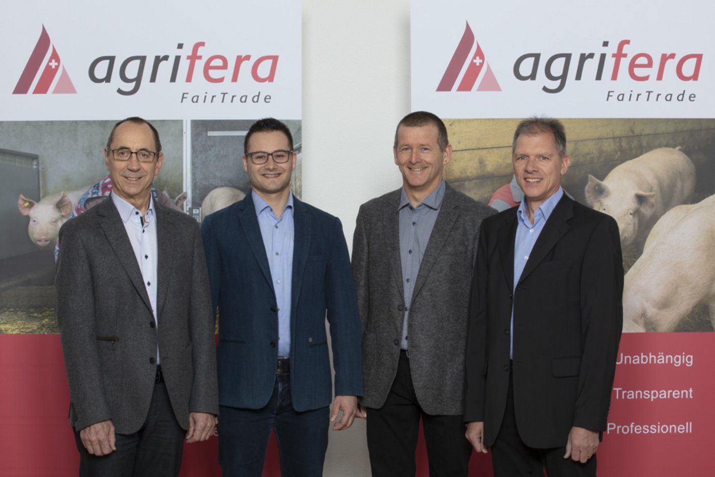 Xaver Fleischlin, Pascal Mieschbühler, Richard Bucheli und Armin Troxler (v.l.n.r.). (Agrifera)