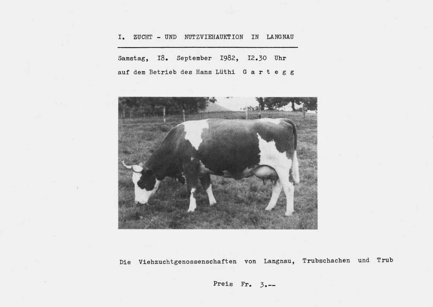 So sah die Titelseite des ersten Katalogs 1982 aus.