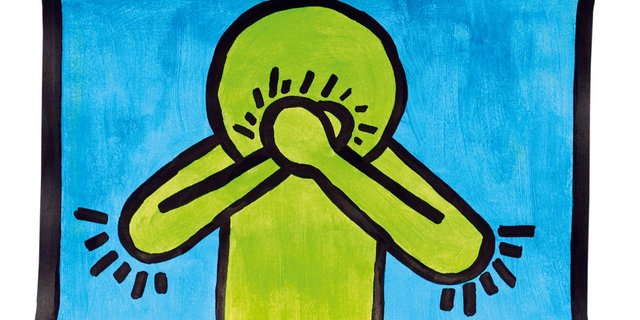 Ein typisches Keith Haring Strichmännchen. Das kannst du selber zeichnen. (Foto: Pia Bertsch)