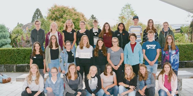 Die neue Klasse 2019/2020 an ihrem Schultag im BBZN in Sursee. (Bild Franziska Jurt)