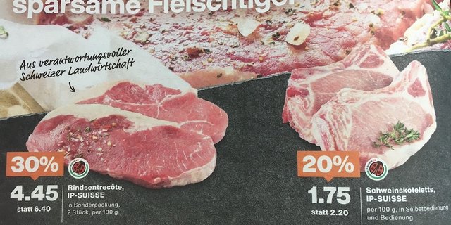 Sparsame Fleischtiger sollte man nicht mit günstigen Angeboten anzulocken versuchen, findet das BLW. Der mündige Kunde könne selbst entscheiden, meint Proviande dazu. (Bild jsc)