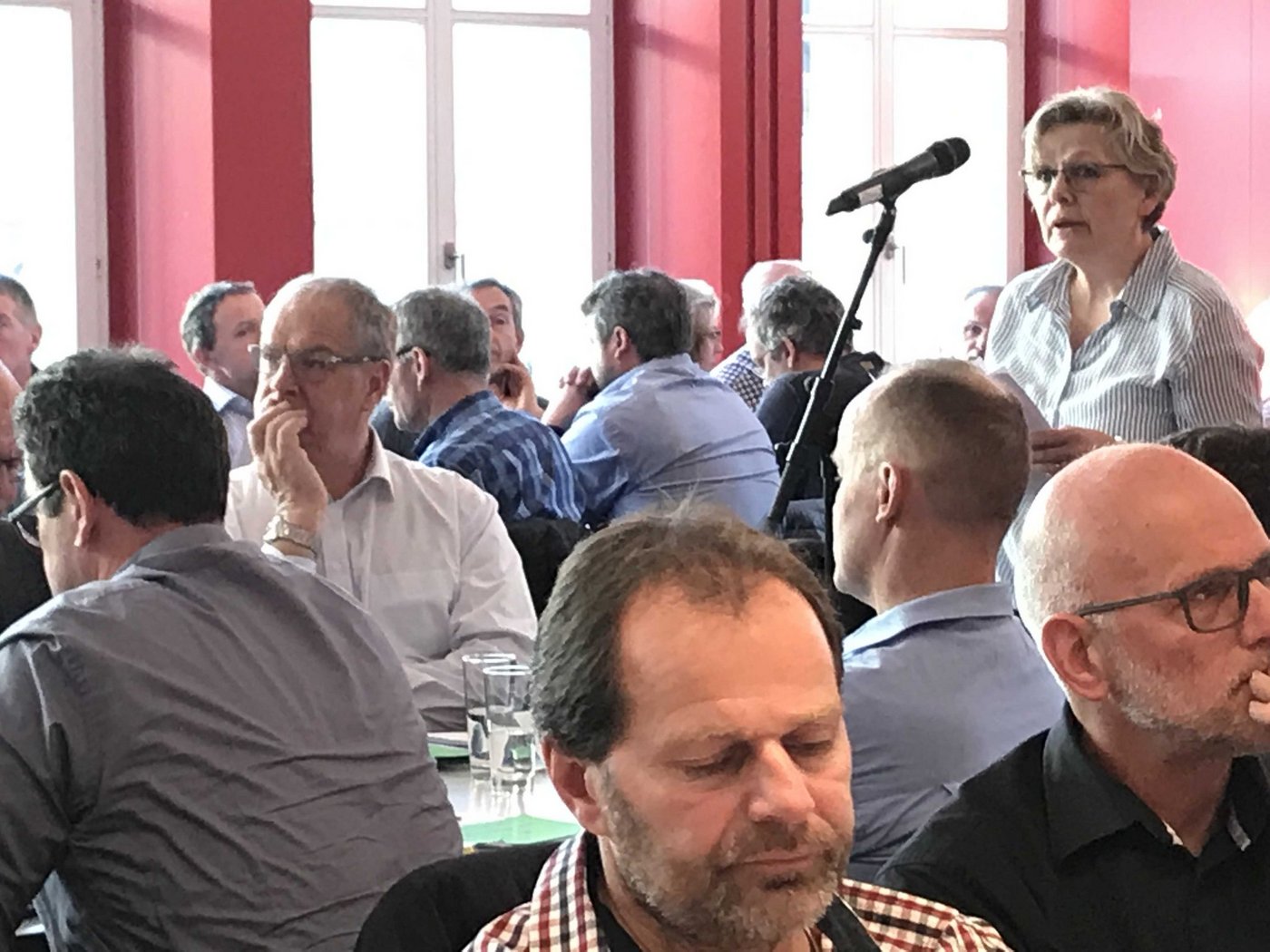 Chancenlos gegen die männliche Mehrheit: Christine Bühler an der Laka des SBV. (Bild akr)