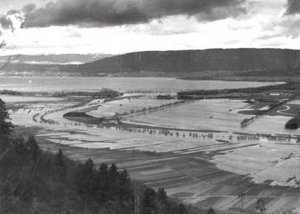 Seeländer Sumpf seit 150 Jahren trockengelegt Das Grosse Moos vor der Juragewässerkorrektion, die 1868 lanciert wurde. (Bild Wikimedia)