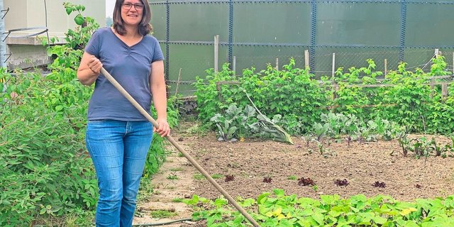 Den Salat und das Gemüse für die Familie baut Sandra Meyer-Huwyler zu einem Grossteil im eigenen Garten an. 