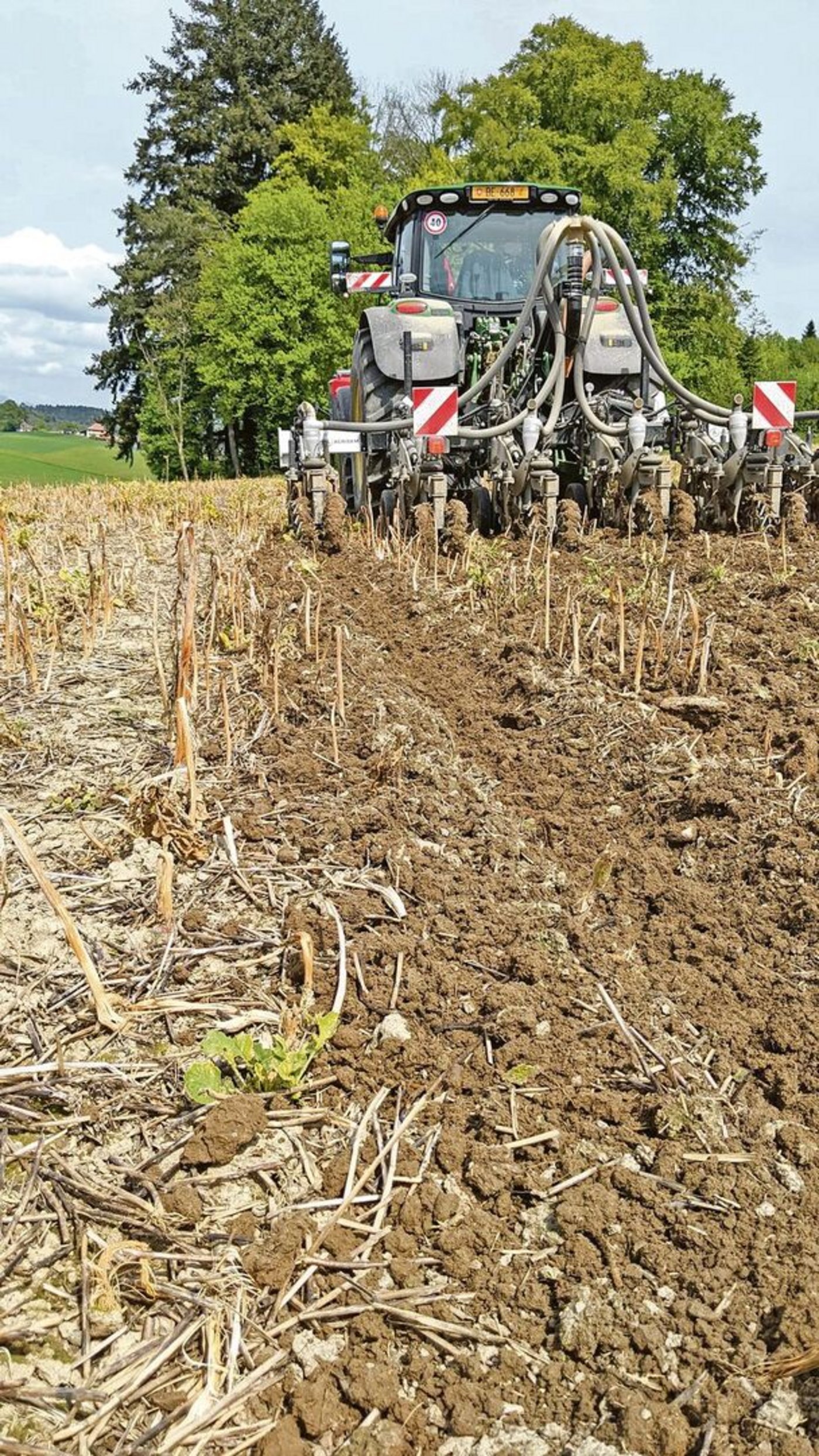 Die Sämaschine muss fahrstreckenunabhängig das Saatgut dosieren können. 