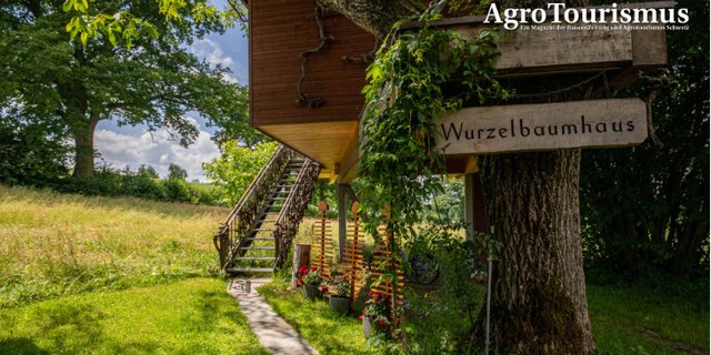 Idyllisch gelegen inmitten der Natur, lädt das liebevoll eingerichtete Baumhaus zum Übernachten ein. Auf Komfort und Regionalität wird Wert gelegt. (Bilder Swissfarm)