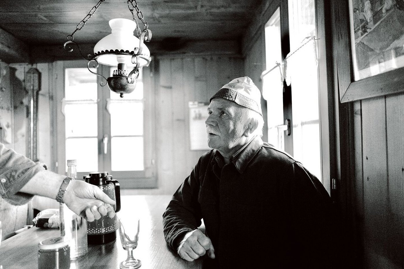 Lehmeli Chrigu auf der Portenalp, wo seine Galloway-Kühe den Sommer verbringen.