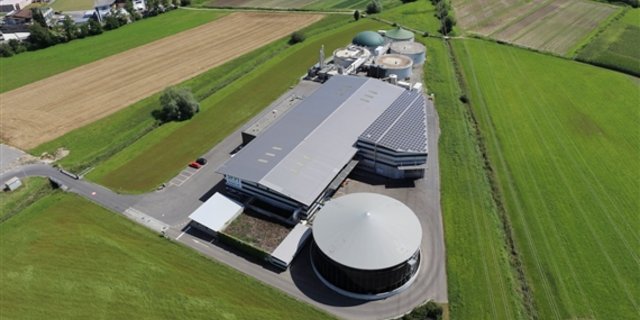 Die Swiss Farmer Power AG in der Industriezone von Inwil. (Bild zVg)