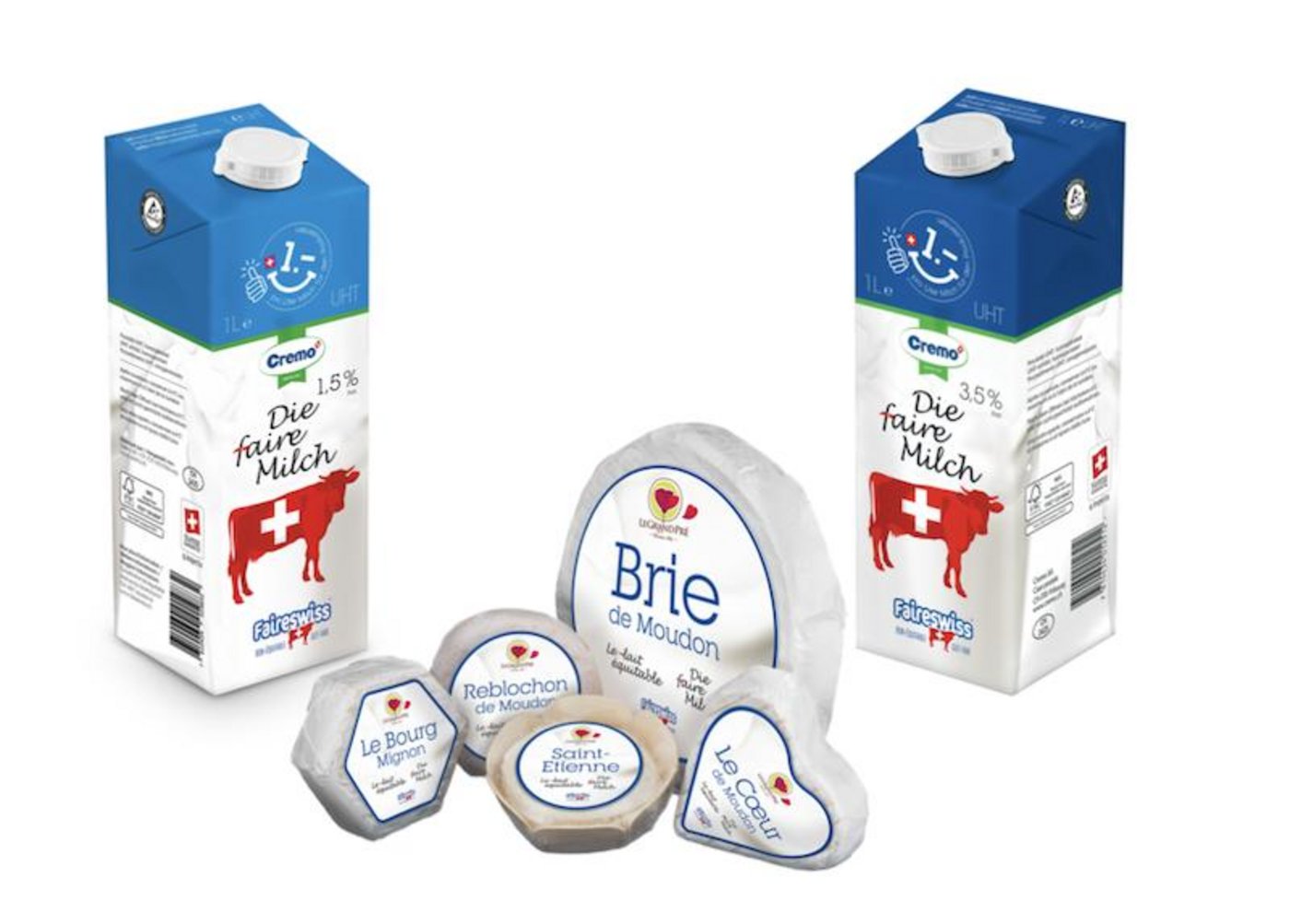 Im Spar gibt es bisher nur die Fairswiss-Milch zu kaufen. Zu den Produkten der Genossenschaft gehören aber auch verschiedene Käsesorten. (Bilder zVg)