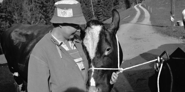 Müngge wurde erwachsen und alle ihre Träume wurden wahr. Heute ist sie Bäuerin und hat liebevolle Kühe wie die hier abgebildete Helvetia. (Bild Pinaki)