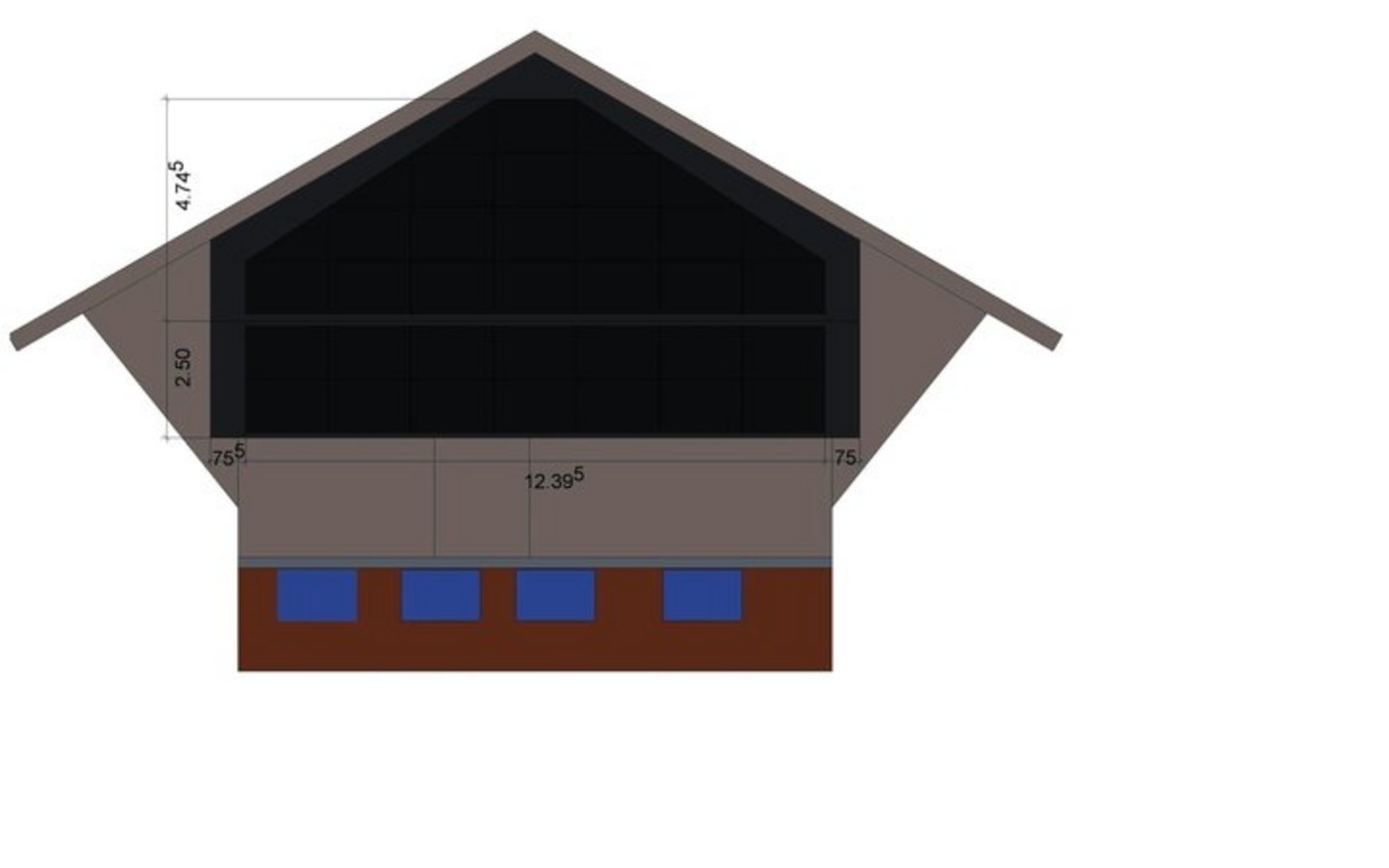 Die abgelehnte PV-Anlage an der Scheunenfassade von Wendelin Halter im Kanton Obwalden.
