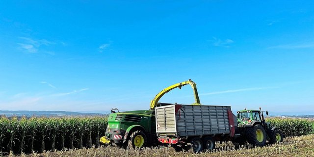 Zwar hat es nicht mehr Maisballen pro Flächen gegeben, aber der Maiskörner-Anteil an der Gesamtpflanze ist diese Saison viel höher ausgefallen. Das beobachtet René Bünter von der Schweizerischen Silovereinigung.