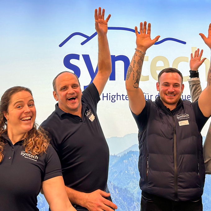 Auch das Team von Syntech ist voller Tatendrang und verbreitet gute Stimmung. 