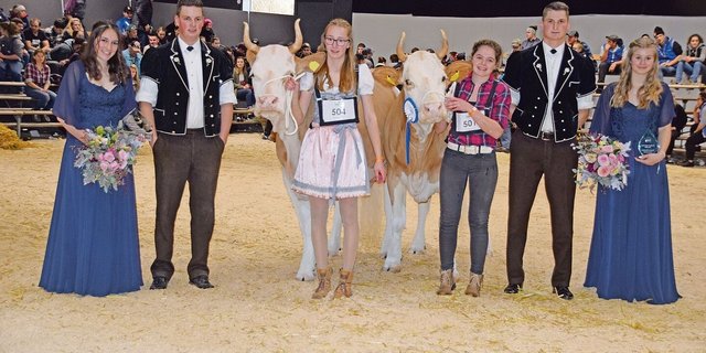 Senior-Miss-Simmental Unetto Malea (l.), Daria Graf, Bleiken; Reserve: Unetto Camilla, Sabrina Reichenbach, Gstaad.