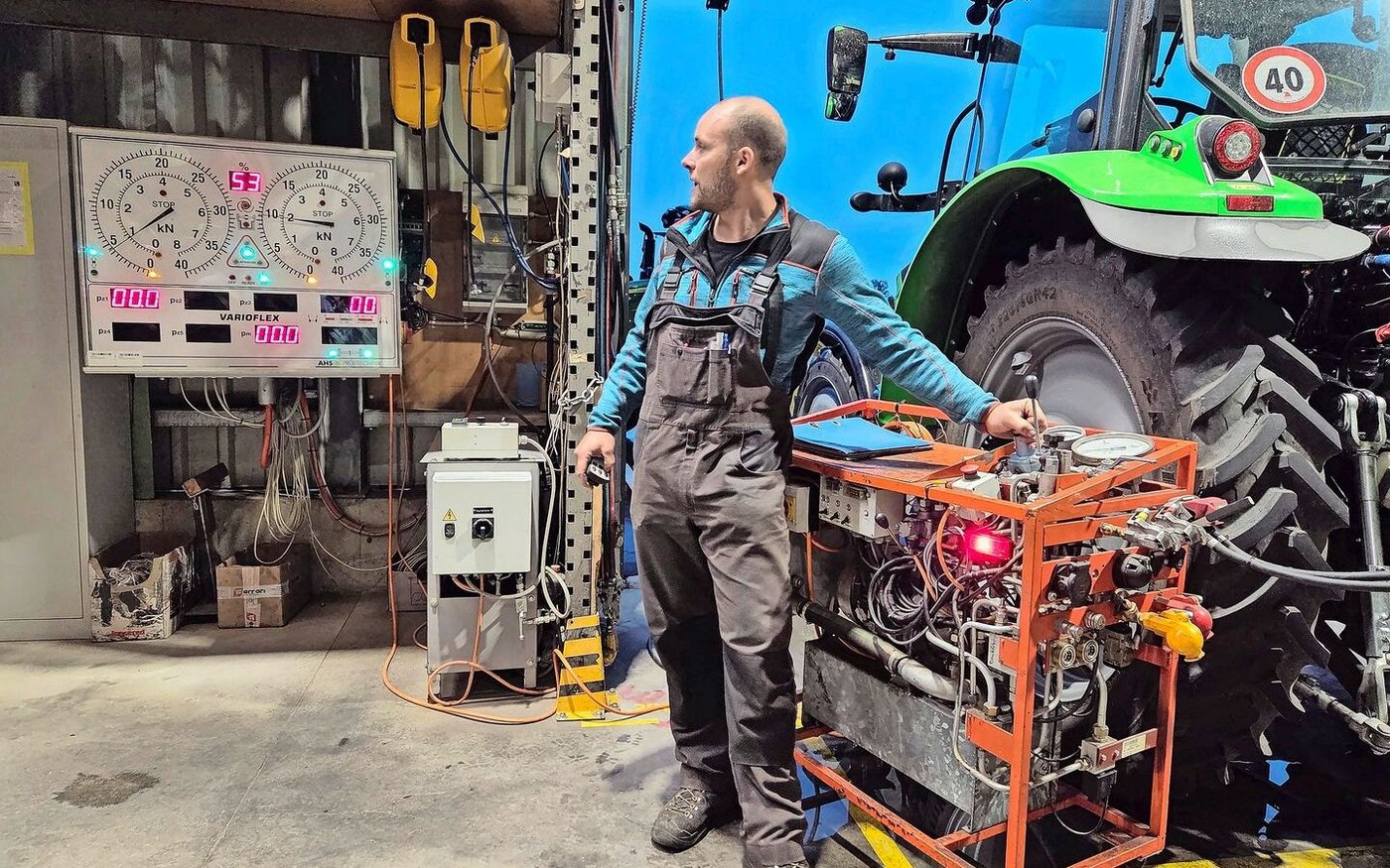 Christian Kreis von der Keller Technik AG simulierte einen Bremstest.