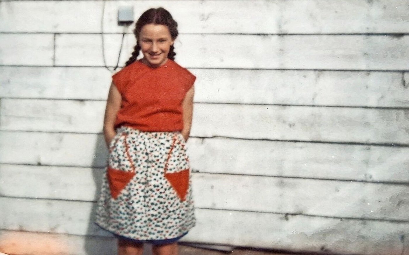 Das Schürzchen war das erste 4-H-Projekt.