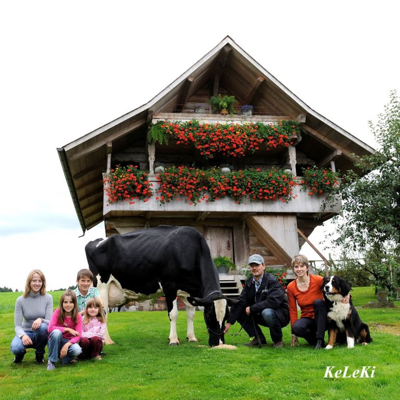 Wyss Rudolph Haiti und ihre Familie Wyss. (Bild Holstein Switzerland/KeLeKi)