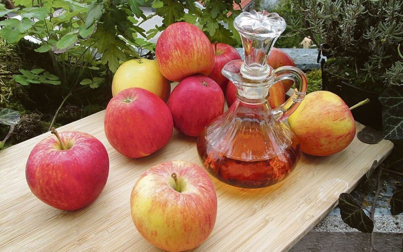 Apfelessig ist im Stall dem Weinessig vorzuziehen. Er hilft im Kampf gegen Stechfliegen. 