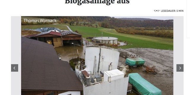 So berichtet die «Schwäbische Zeitung» über die Havarie. (Bild Screenshot schwaebische.de)