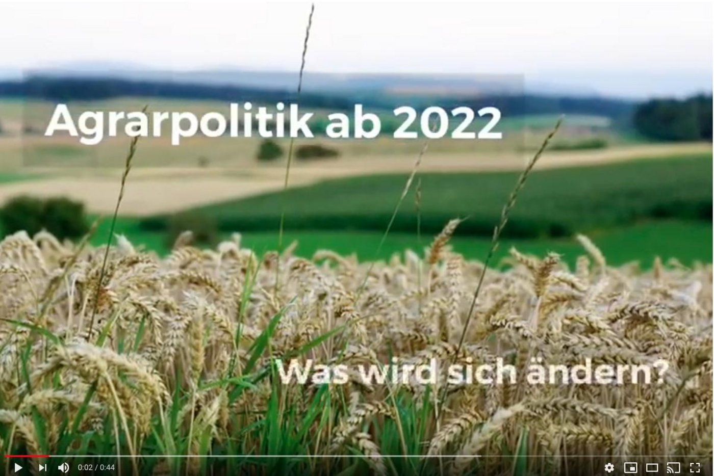 Die Filme sollen über die Änderungen in der Agrarpolitik aufklären. (Bild Youtube BLW)
