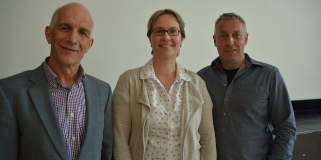 Präsident Josef Murer (l.) und die neuen Vorstandsmitglieder Hella Schnider und Albin Fuchs.