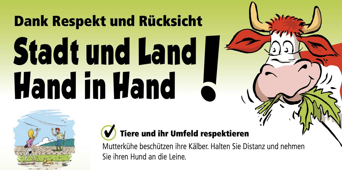 Mit der neuen Infotafel sollen Ärgernisse wie Abfall auf den Wiesen und geklaute Feldfrüchte vermieden werden. (Bild Screenshot Tafel)