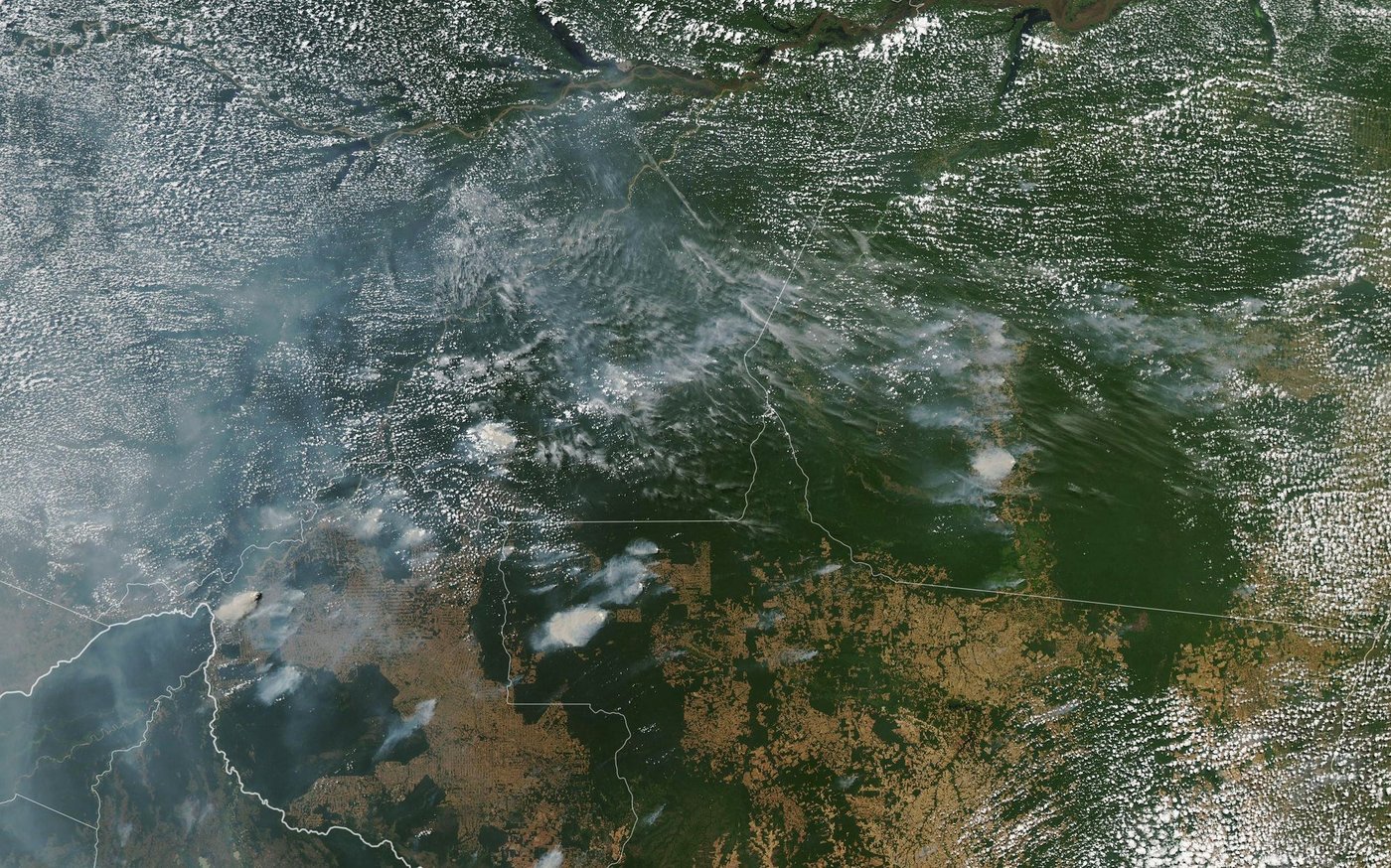 Die Feuer vernichten im Amazonas wertvolle Waldfläche. (Bild Nasa)