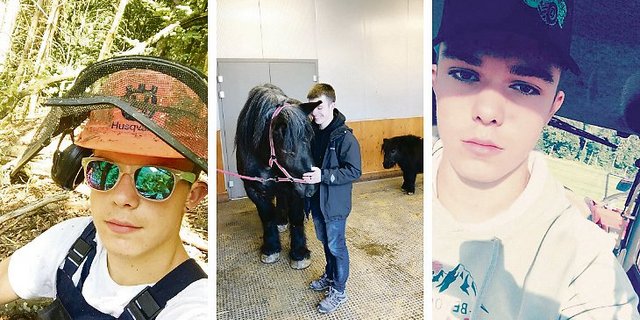 Auch auf seinen Social-Media-Profilen präsentiert Maël Simond seine Begeisterung für die Landwirtschaft. Viele Bilder zeigen ihn bei der Arbeit oder mit Tieren.(Bilder Mael Simond, Montage lja)